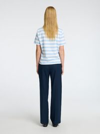 GESTREEPT BOXY T-SHIRT, Cashmere Blue, highres