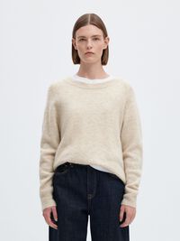 WOOL BLEND JUMPER, Birch, highres