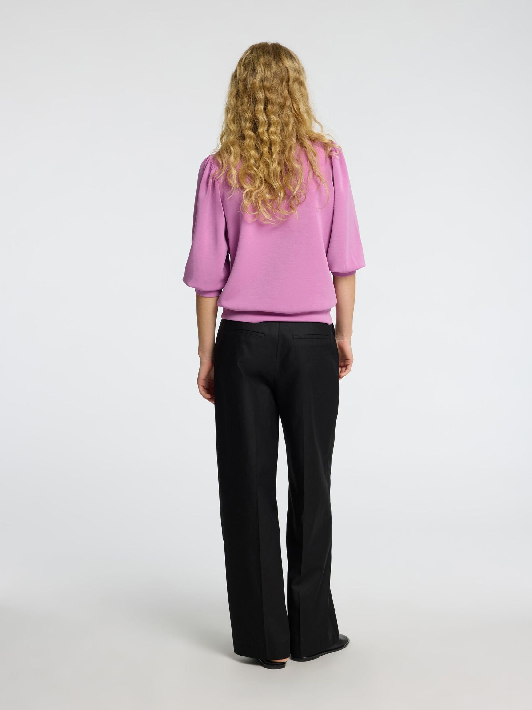 PUFF SLEEVE SWEATSHIRT, First Bloom, highres