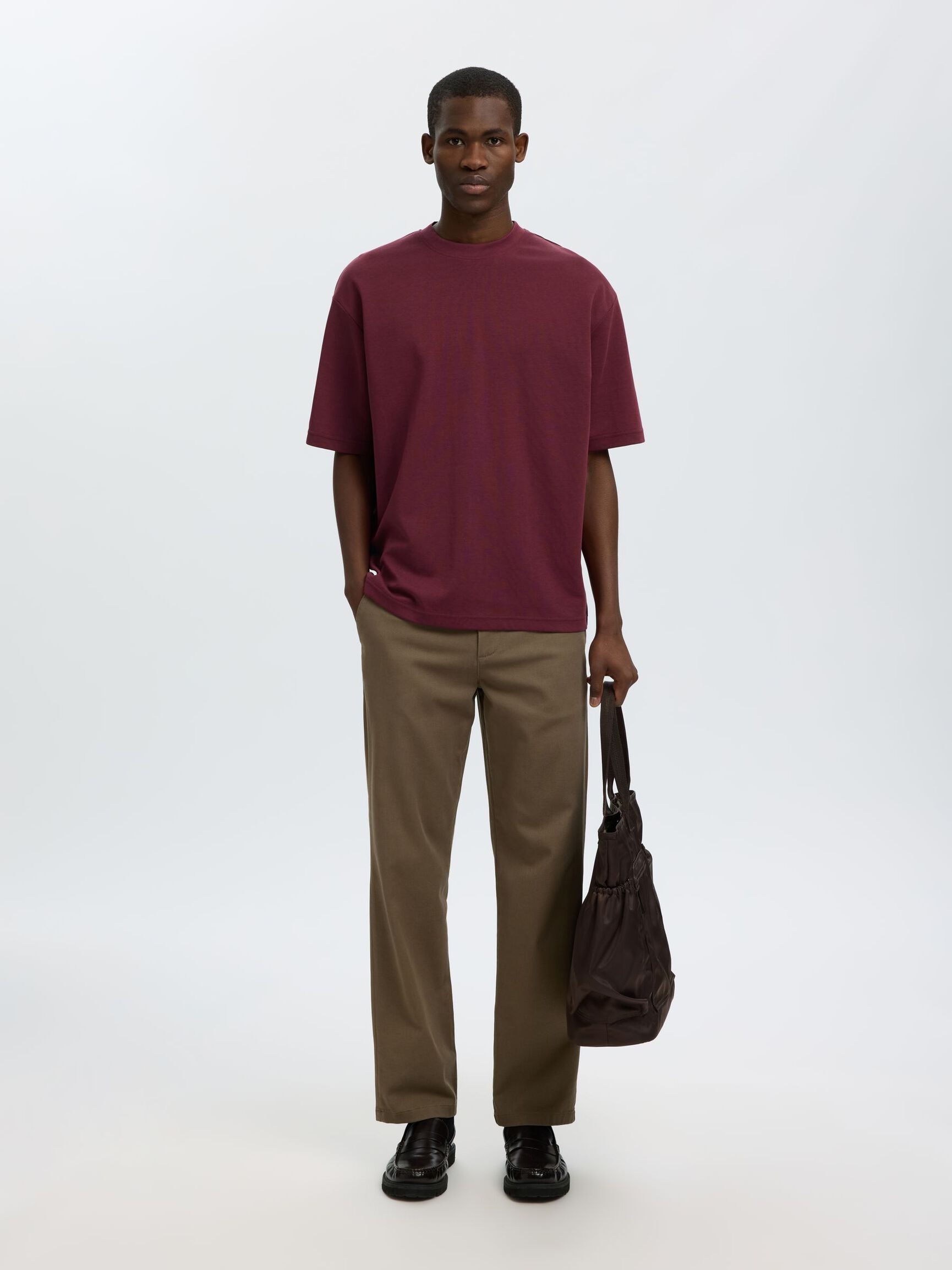 LOOSE FIT T-SHIRT, Tawny Port, highres