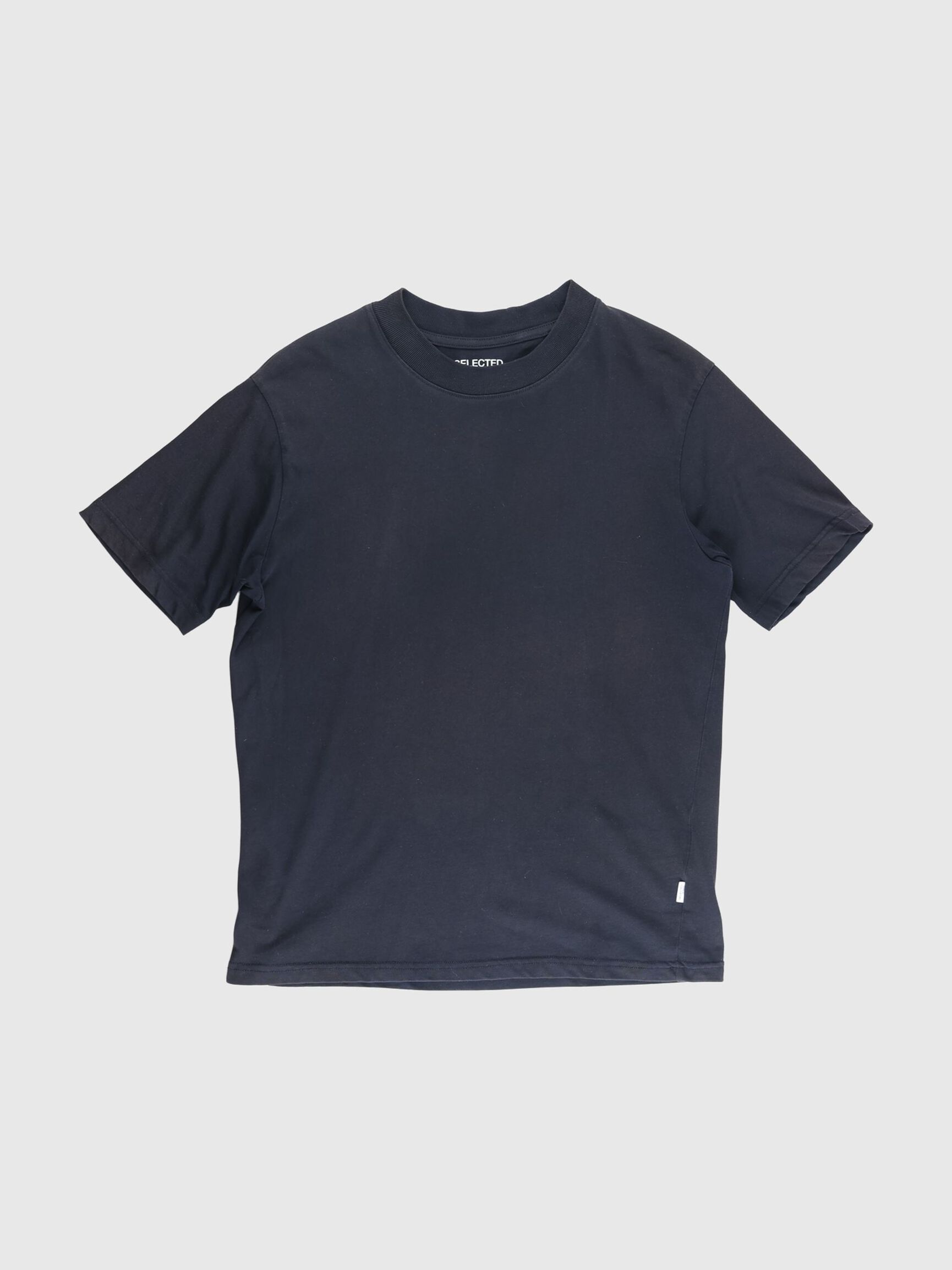 KORTÆRMET AFSLAPPET FIT T-SHIRT, Black, highres