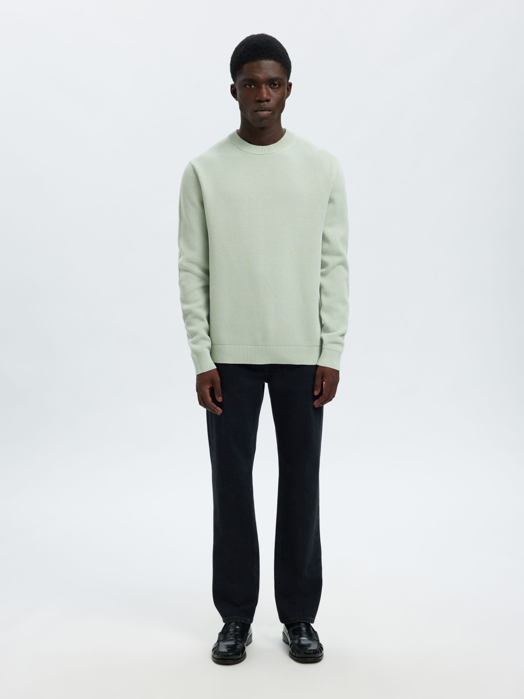 CREWNECK PULLOVER, Aqua Gray, highres