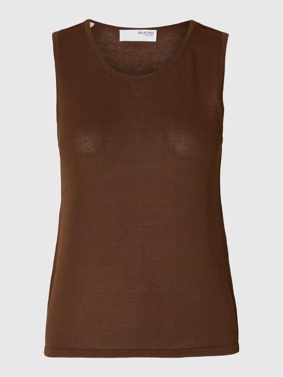 Selected STRICK TANKTOP, Chestnut, highres - 16093769_Chestnut_001.jpg