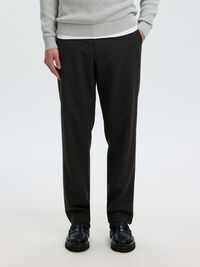 WOOL BLEND TAPERED TROUSERS, Delicioso, highres