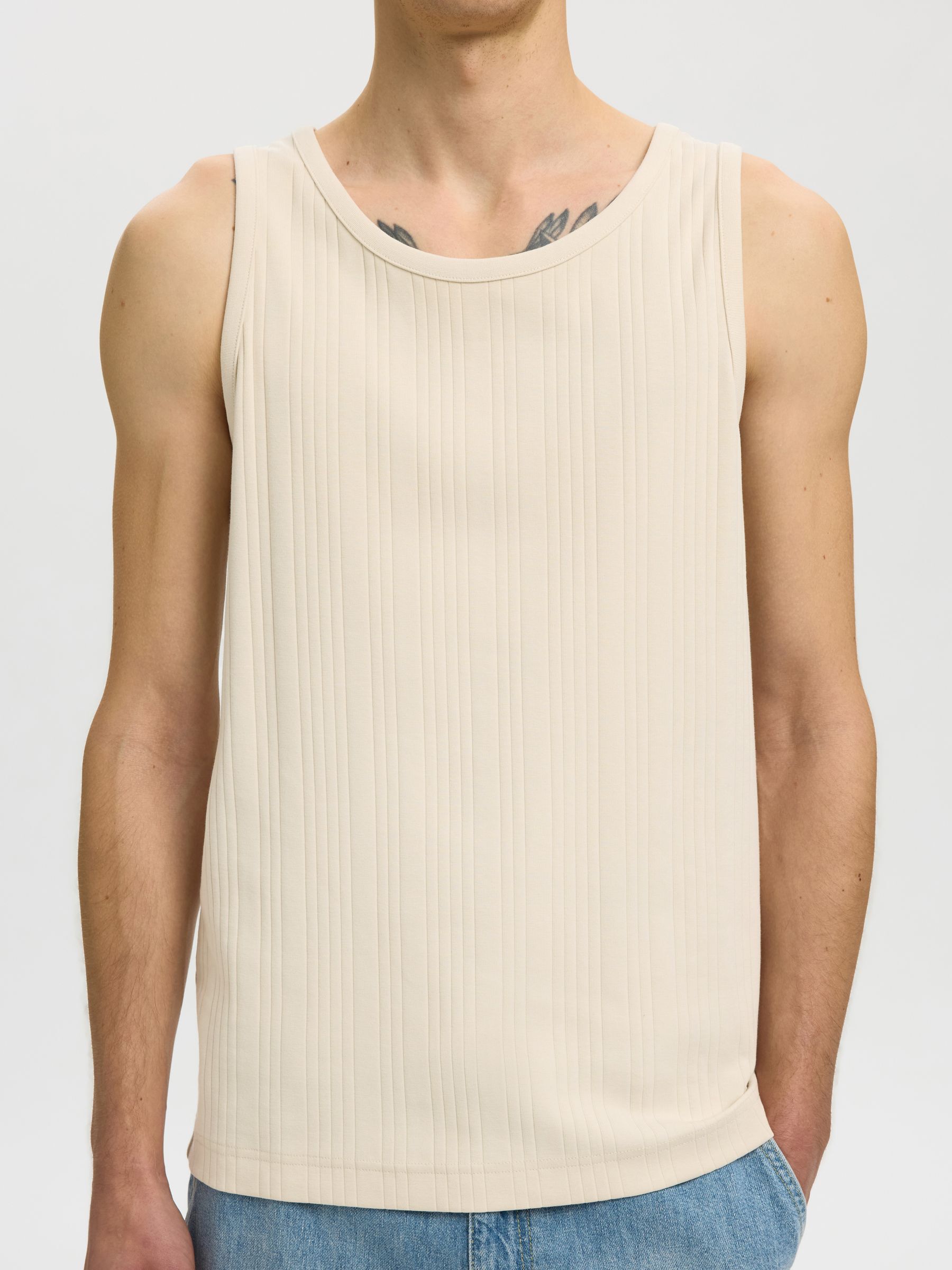 REGULAR FIT TANK TOP, Birch, highres