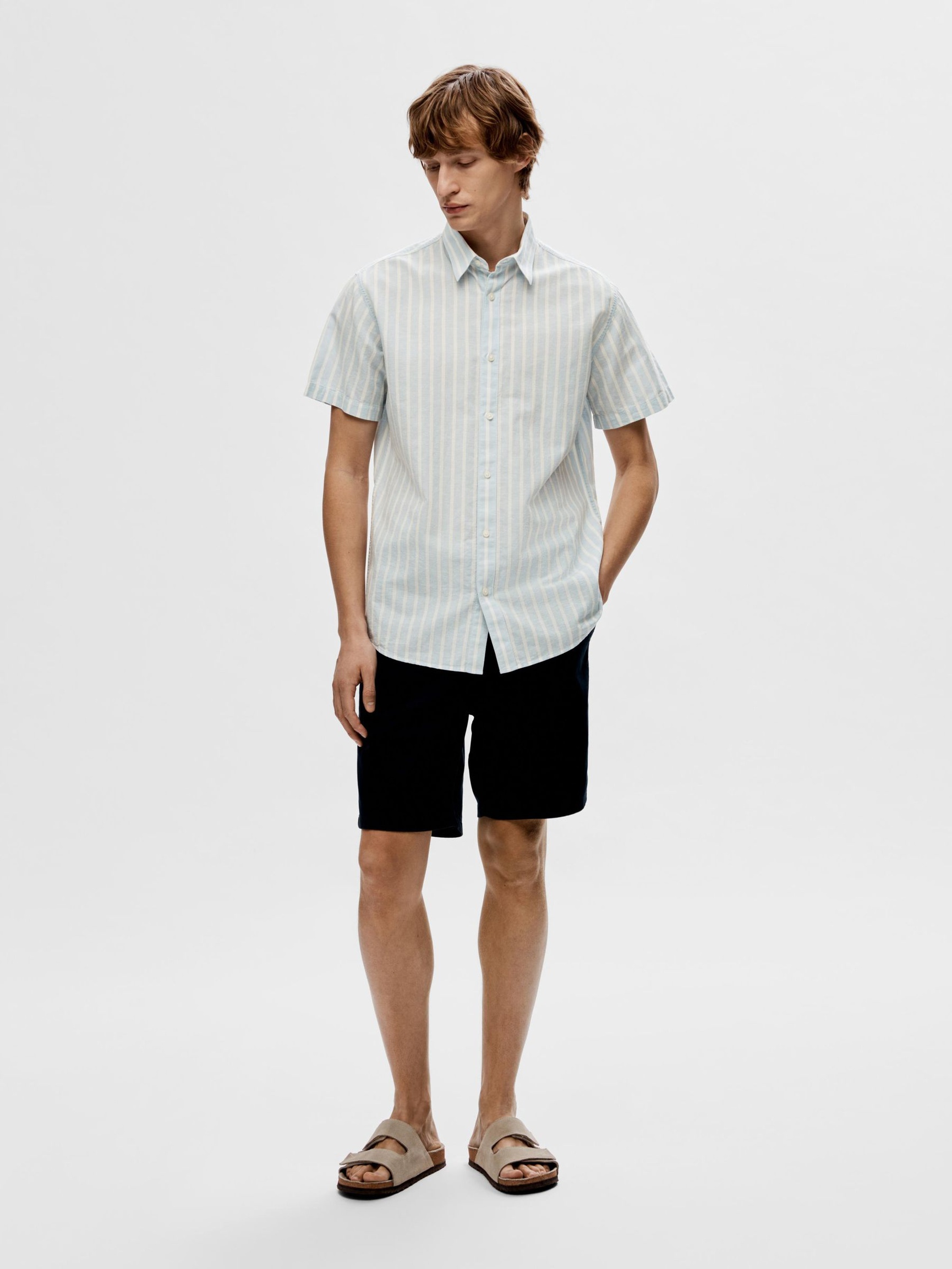 CLASSIC SHORT SLEEVED SHIRT, Cashmere Blue, highres