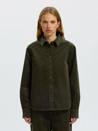 REGULAR FIT CORDUROY SHIRT, Deep Depths, highres