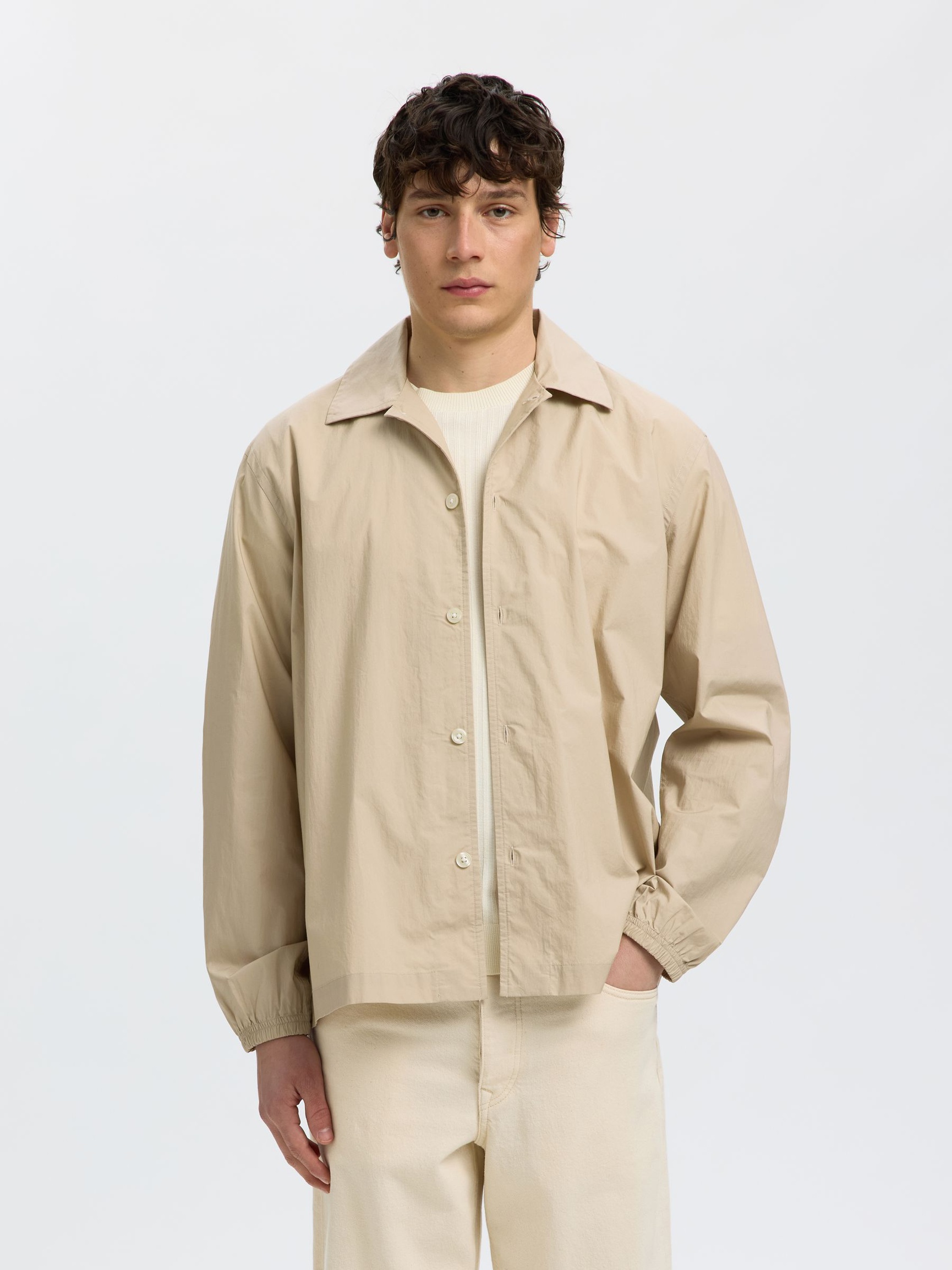 COUPE DÉCONTRACTÉE EN COTON SURCHEMISE, Pure Cashmere, highres