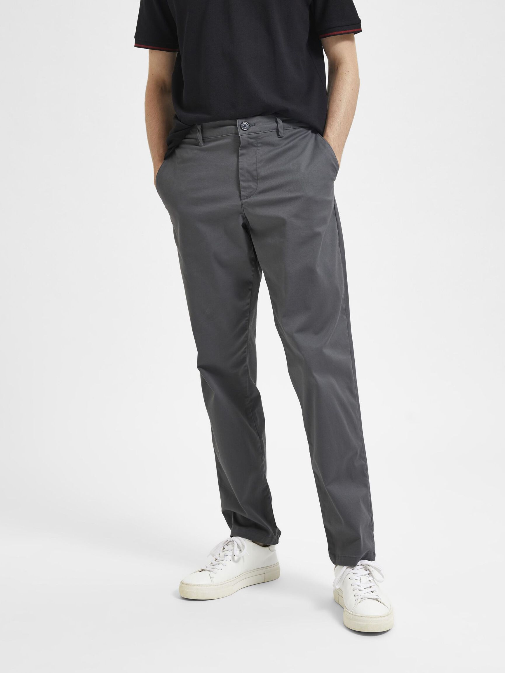 196 STRAIGHT FLEX CHINOS, Dark Shadow, highres