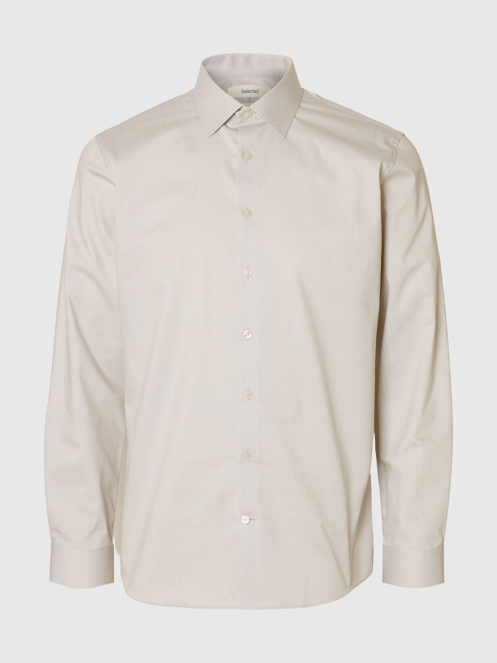 SLIM FIT STRETCH SHIRT, Sand, highres