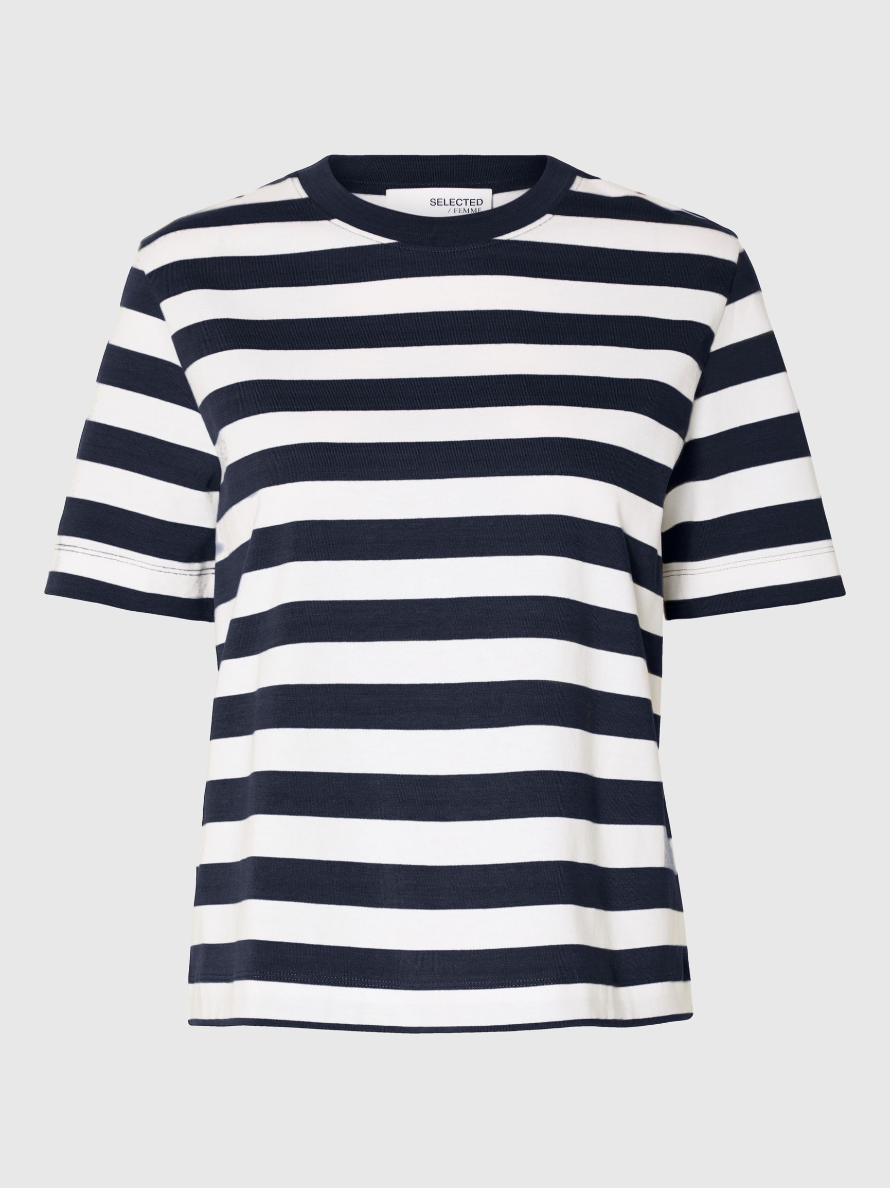 GESTREIFTES BOXY FIT T-SHIRT, Dark Sapphire, highres