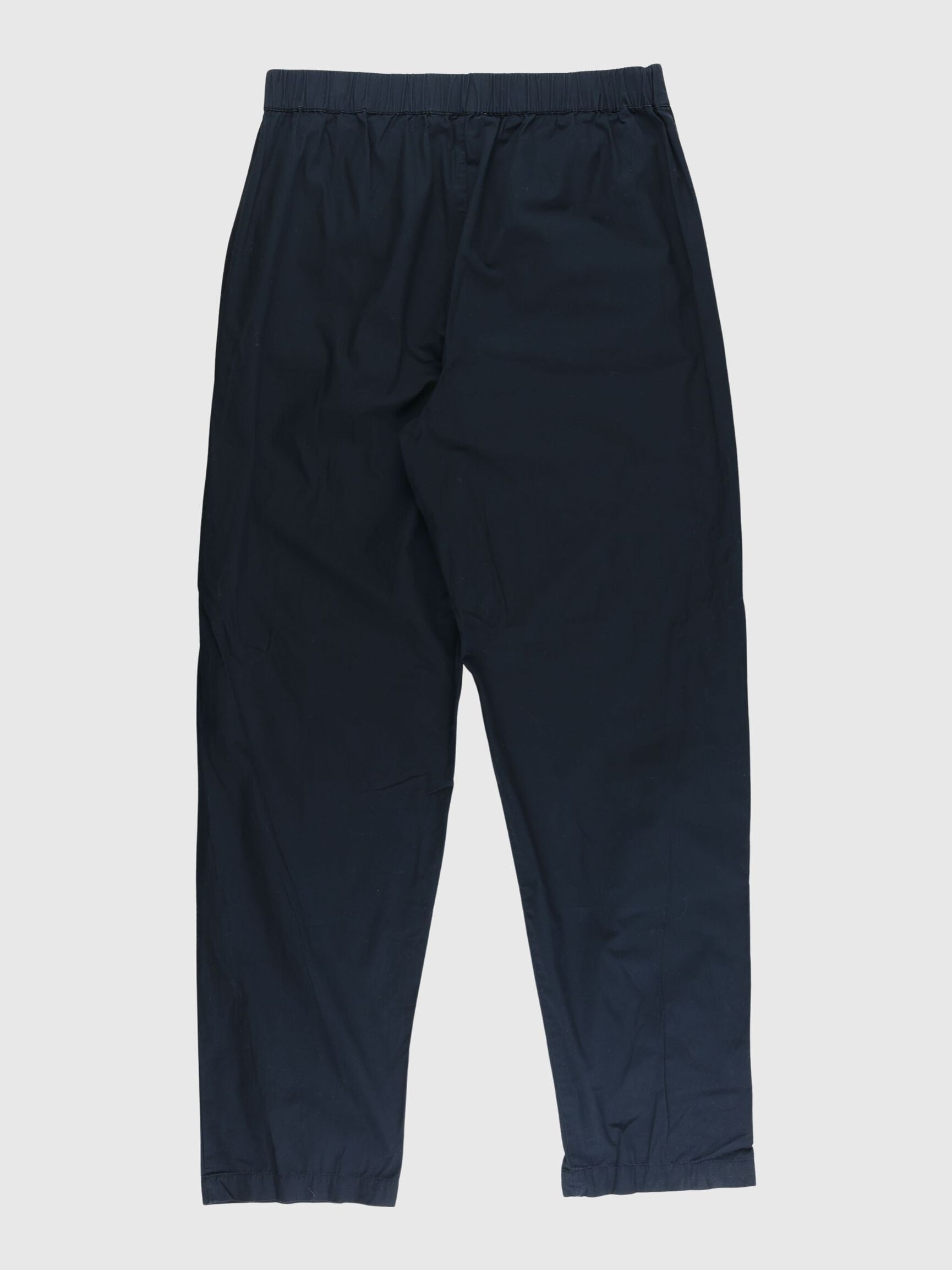 KATOENEN HIGH-WAIST BROEK, Black, highres