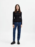Selected RIBBED KNITTED JUMPER, Black, highres - 16085202_Black_005.jpg