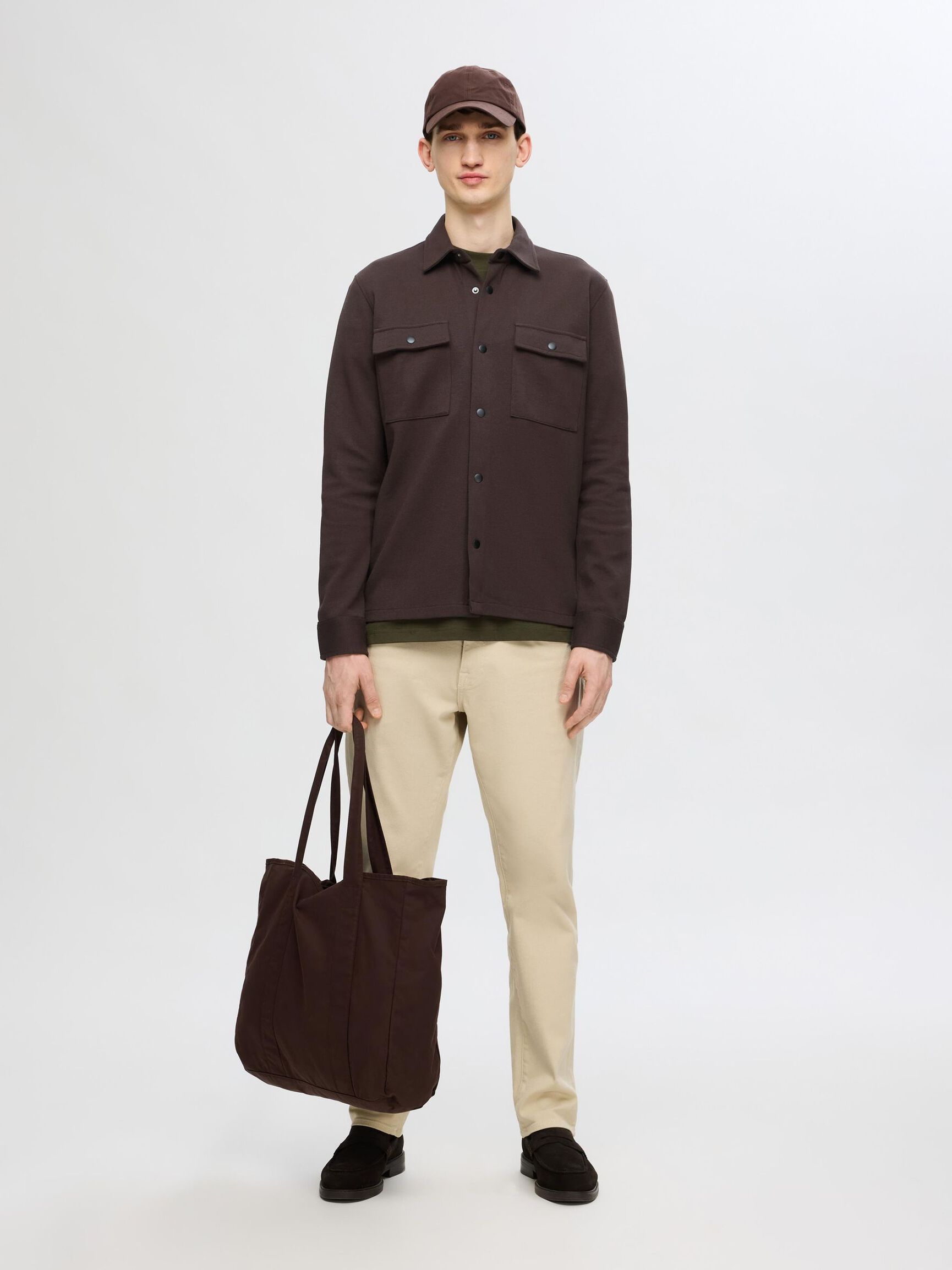 KLASSIEKE OVERSHIRT, Chocolate Torte, highres