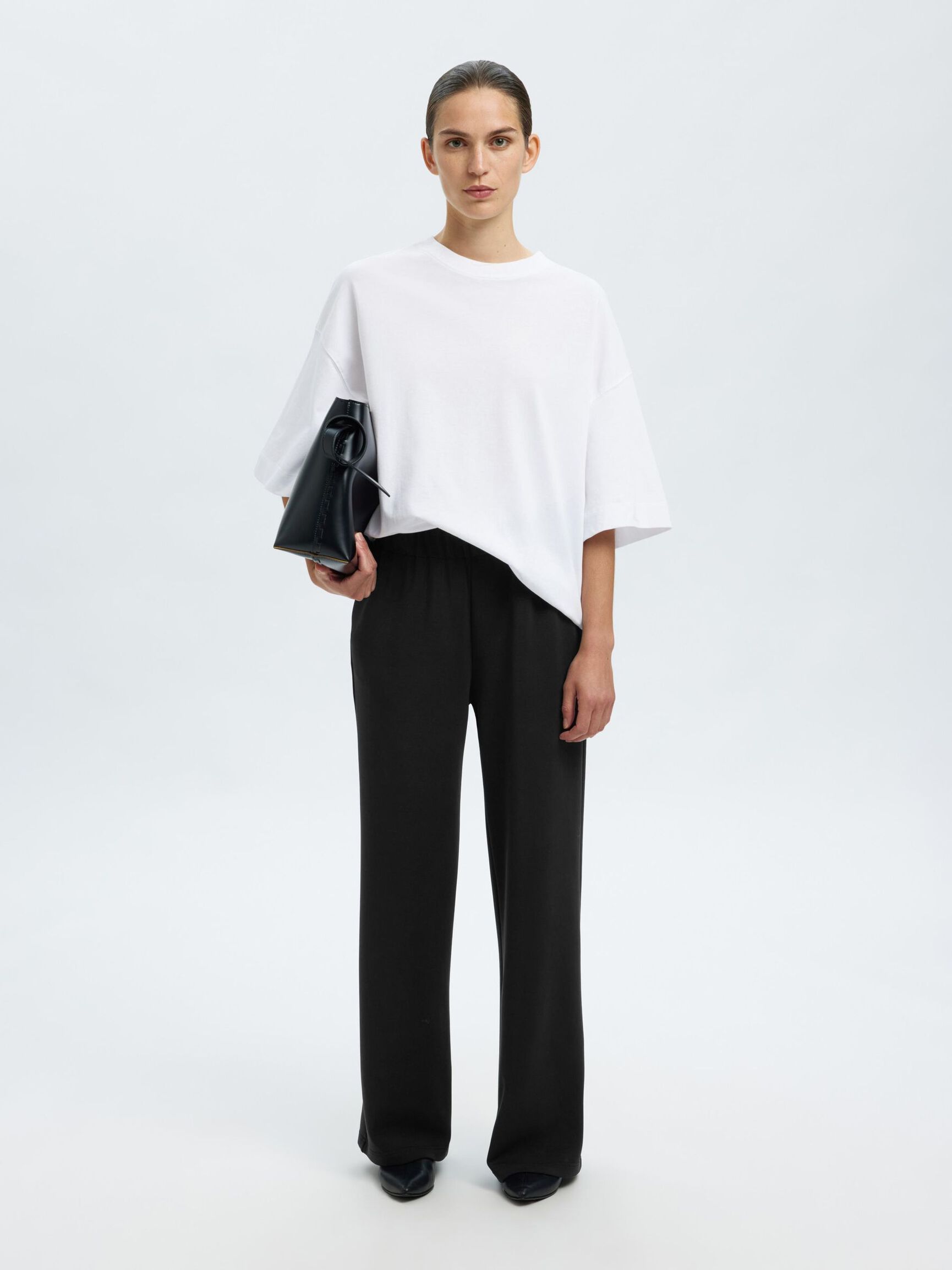 RELAXED FIT HOSE, Black, highres