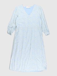 GEBLÜMTES MIDIKLEID, Blue Bell, highres