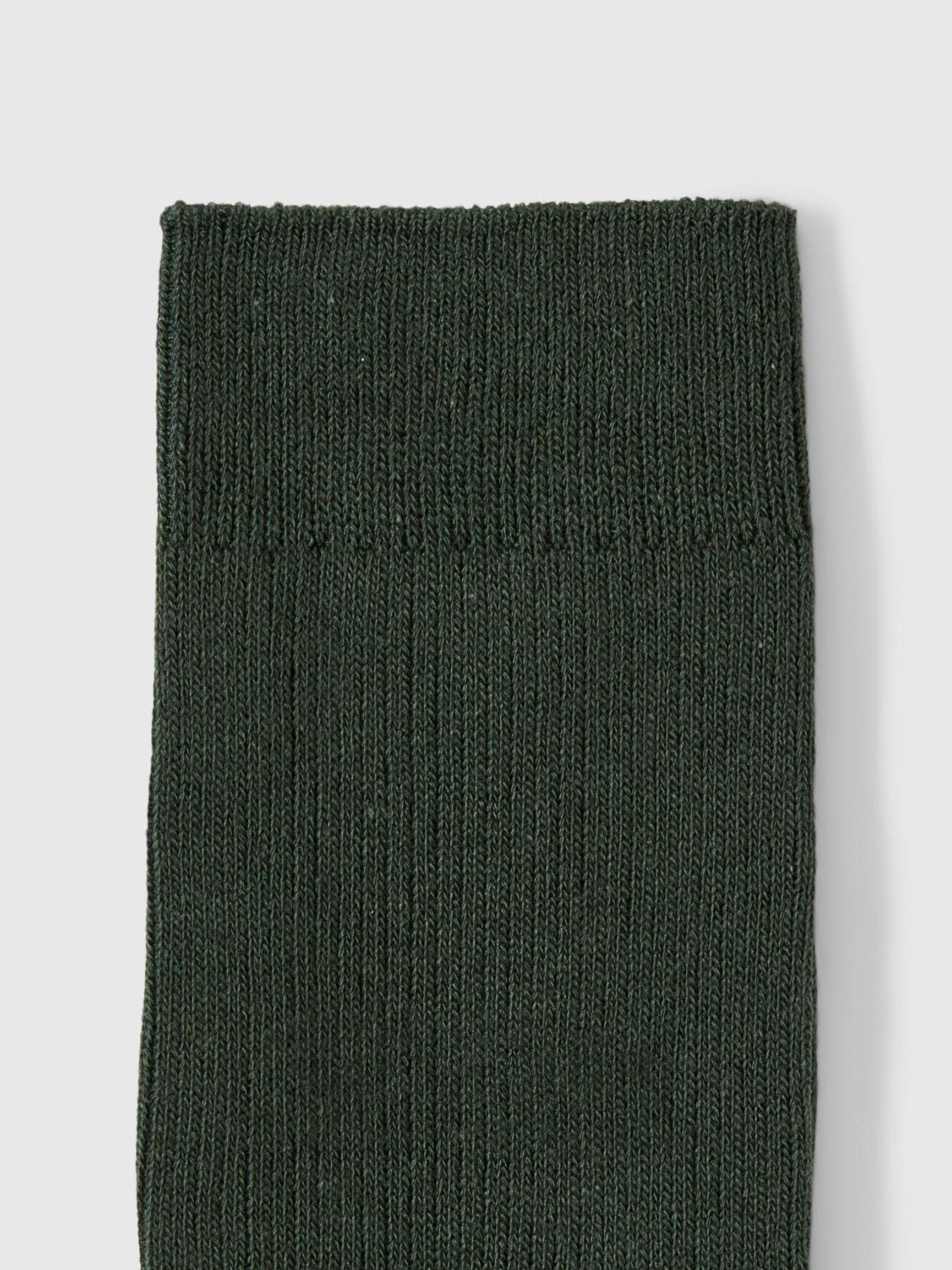 COTTON BLEND SOCKS, Deep Forest, highres