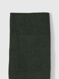 COTTON BLEND SOCKS, Deep Forest, highres