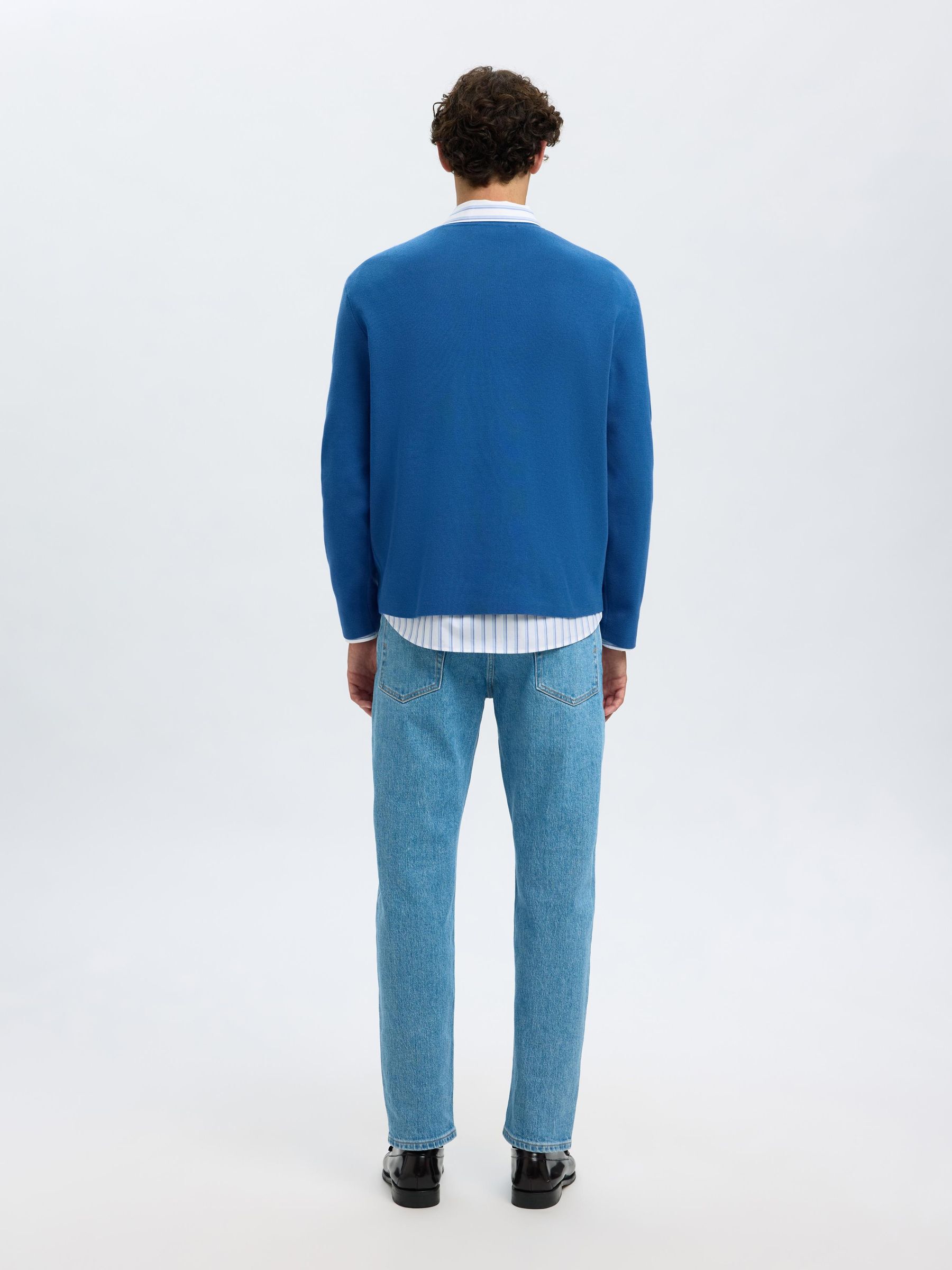 RELAXED FIT COTTON BLEND PULLOVER, Set Sail, highres