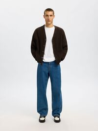 100% COTTON KNITTED CARDIGAN, Delicioso, highres