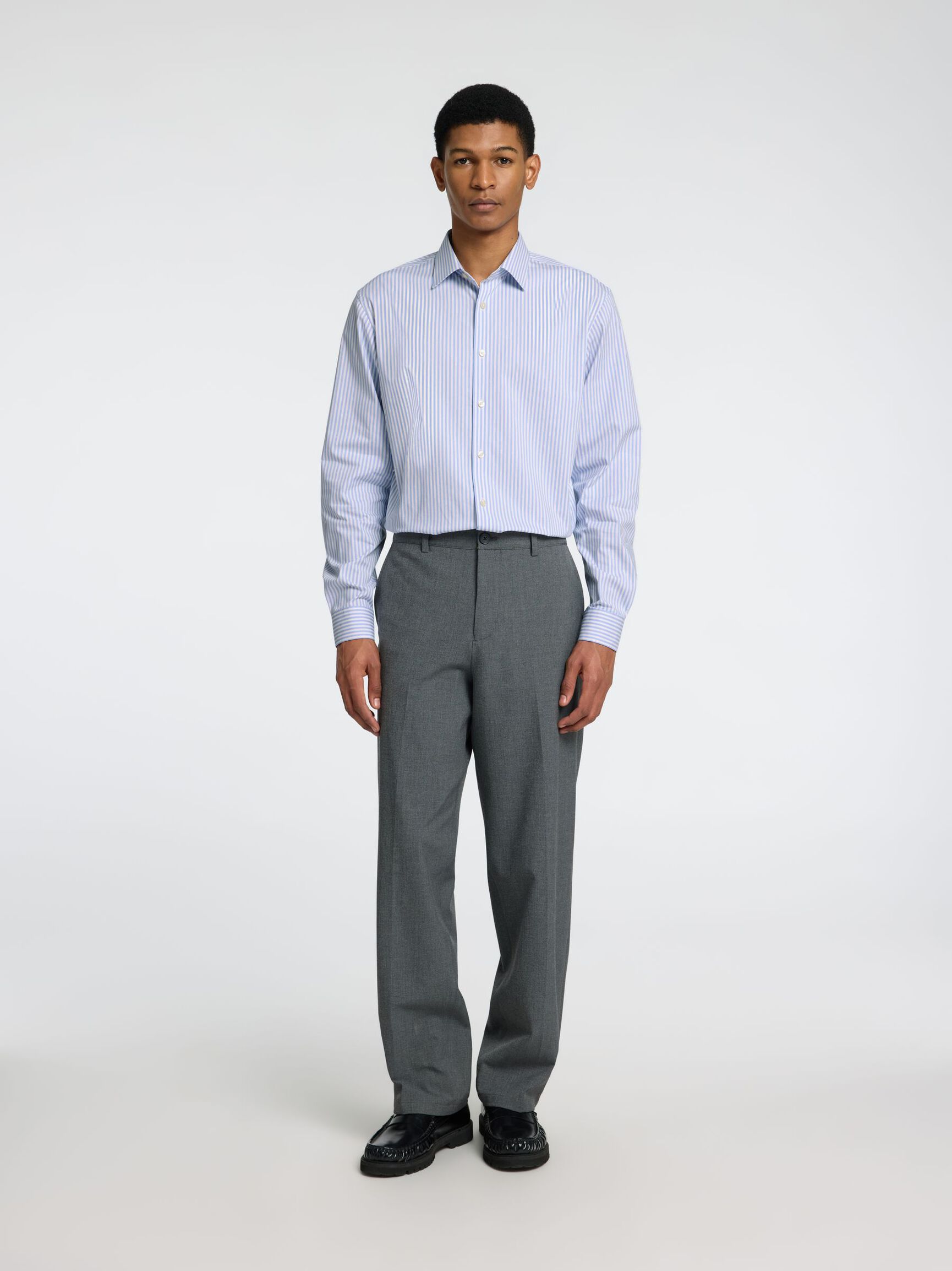 SLIM FIT OVERHEMD, Light Blue, highres