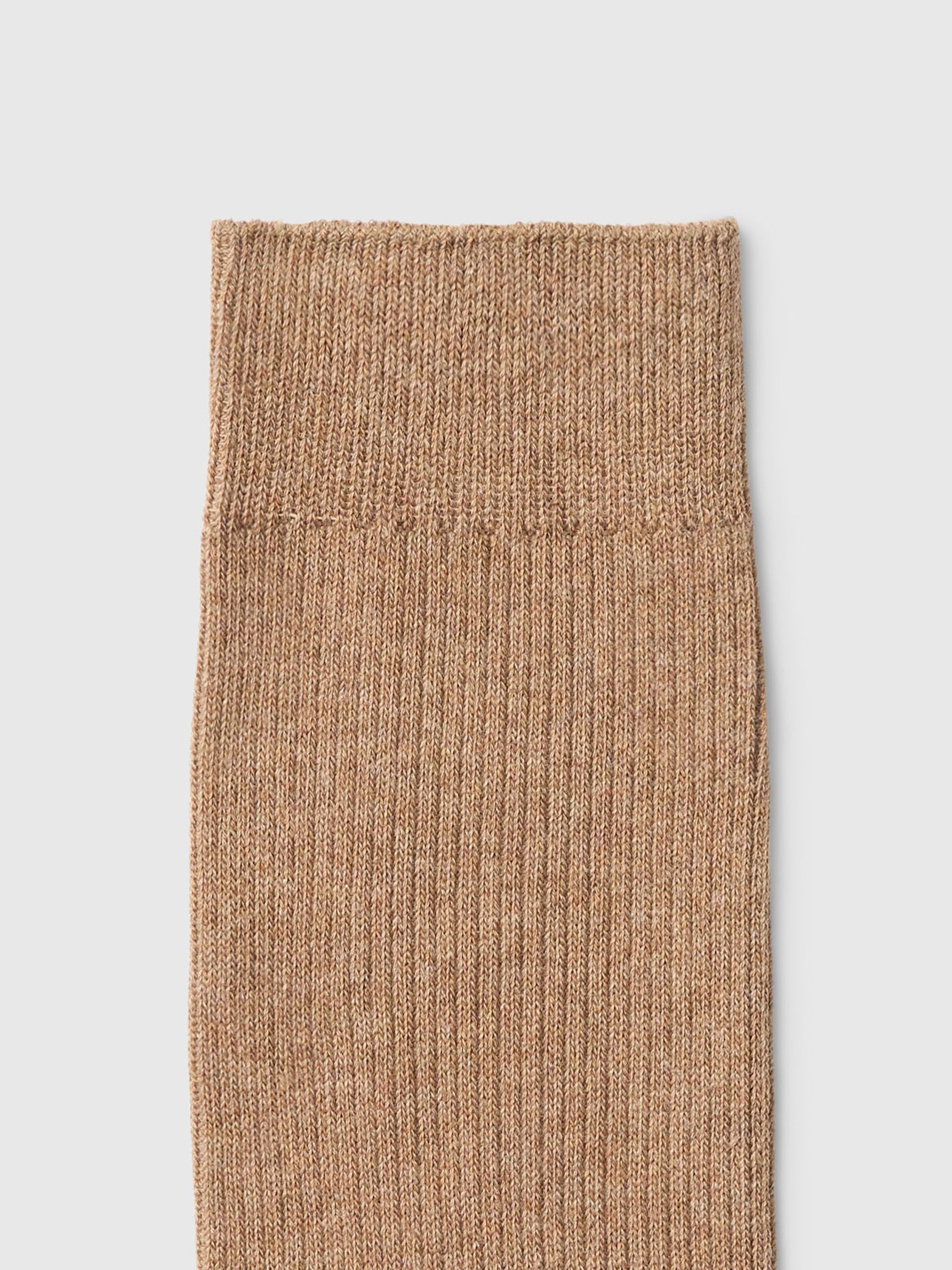 COTTON BLEND SOCKS, Savannah Tan, highres