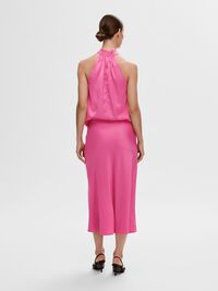 SATIN JUPE MI-LONGUE, Phlox Pink, highres