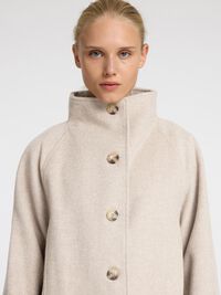 WOOL BLEND COAT, Sandshell, highres