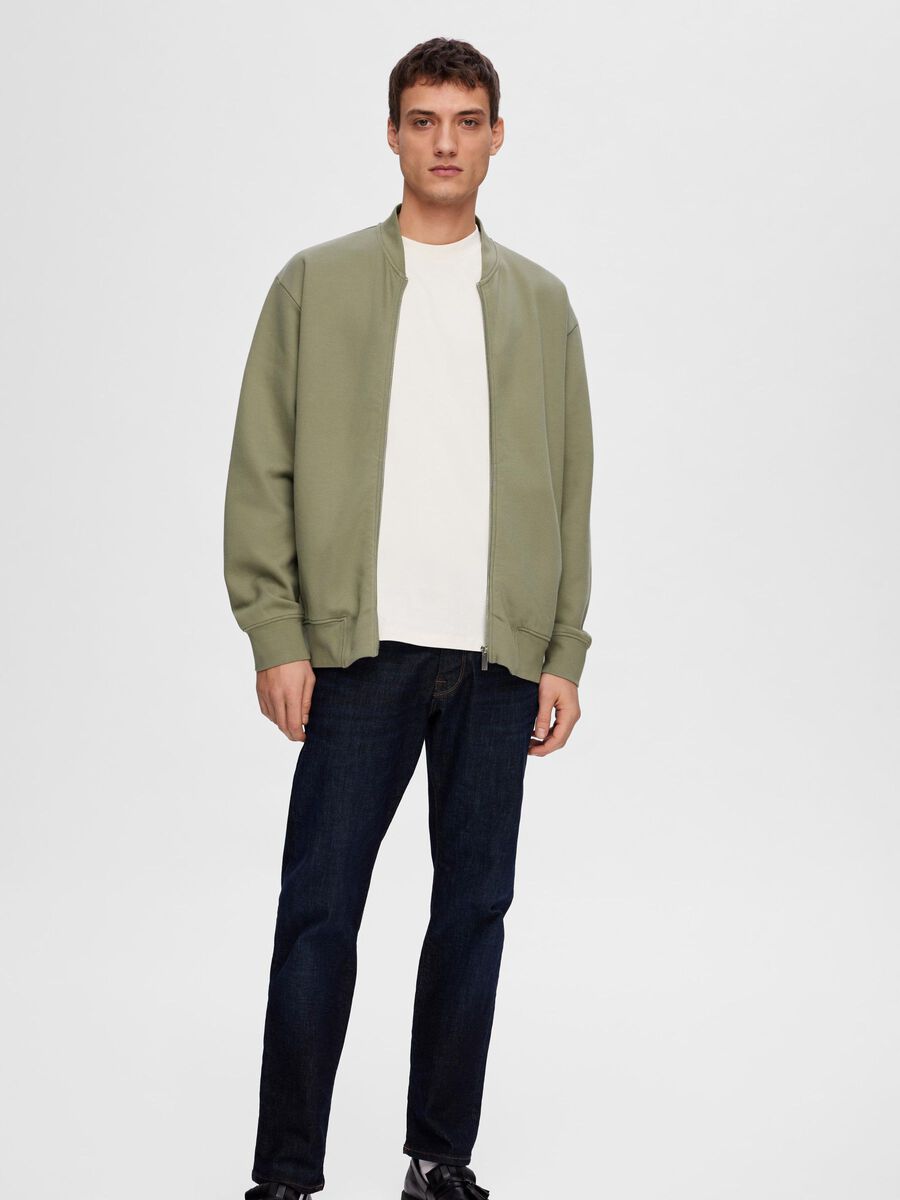 Selected JERSEY SWEATVEST, Vetiver, highres - 16092589_Vetiver_003.jpg