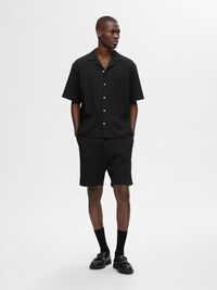 VÅFFLAD SHORTS, Black, highres