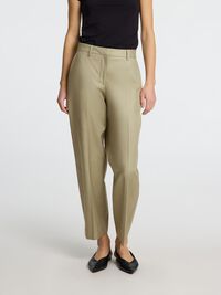 MID WAIST BARREL FIT TROUSERS, Vetiver, highres