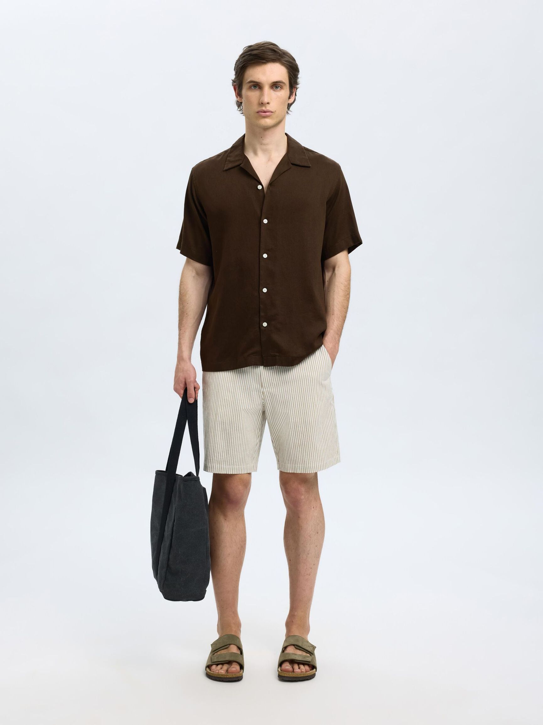 PRINTED SHORT SLEEVED SHIRT, Demitasse, highres