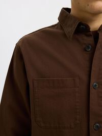 REGULAR FIT TWILL OVERSHIRT, Demitasse, highres