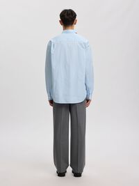 RELAXED FIT STRIPED SHIRT, Cashmere Blue, highres