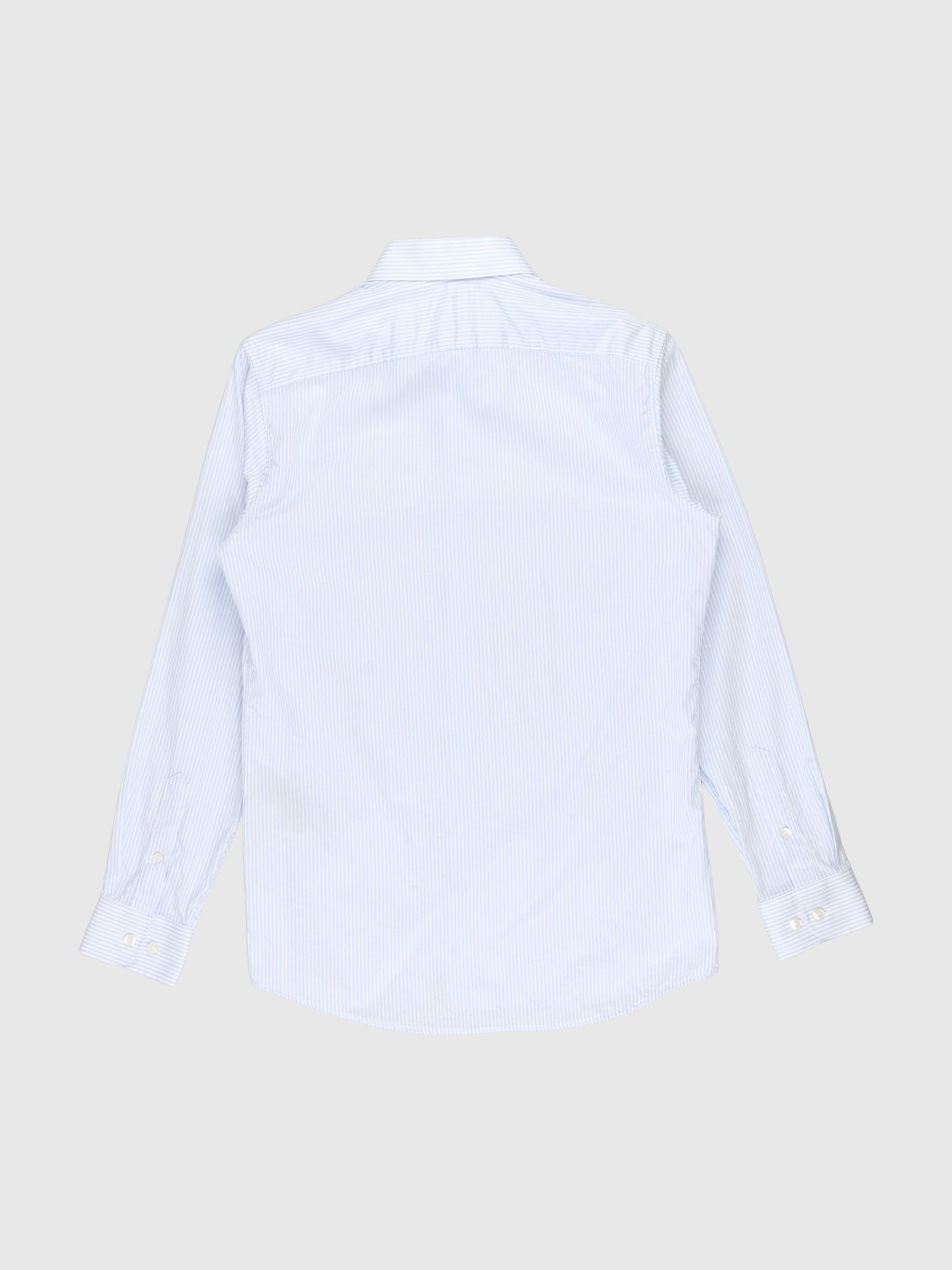 LONG SLEEVED STRIPED SLIM FIT FORMAL SHIRT, Skyway, highres