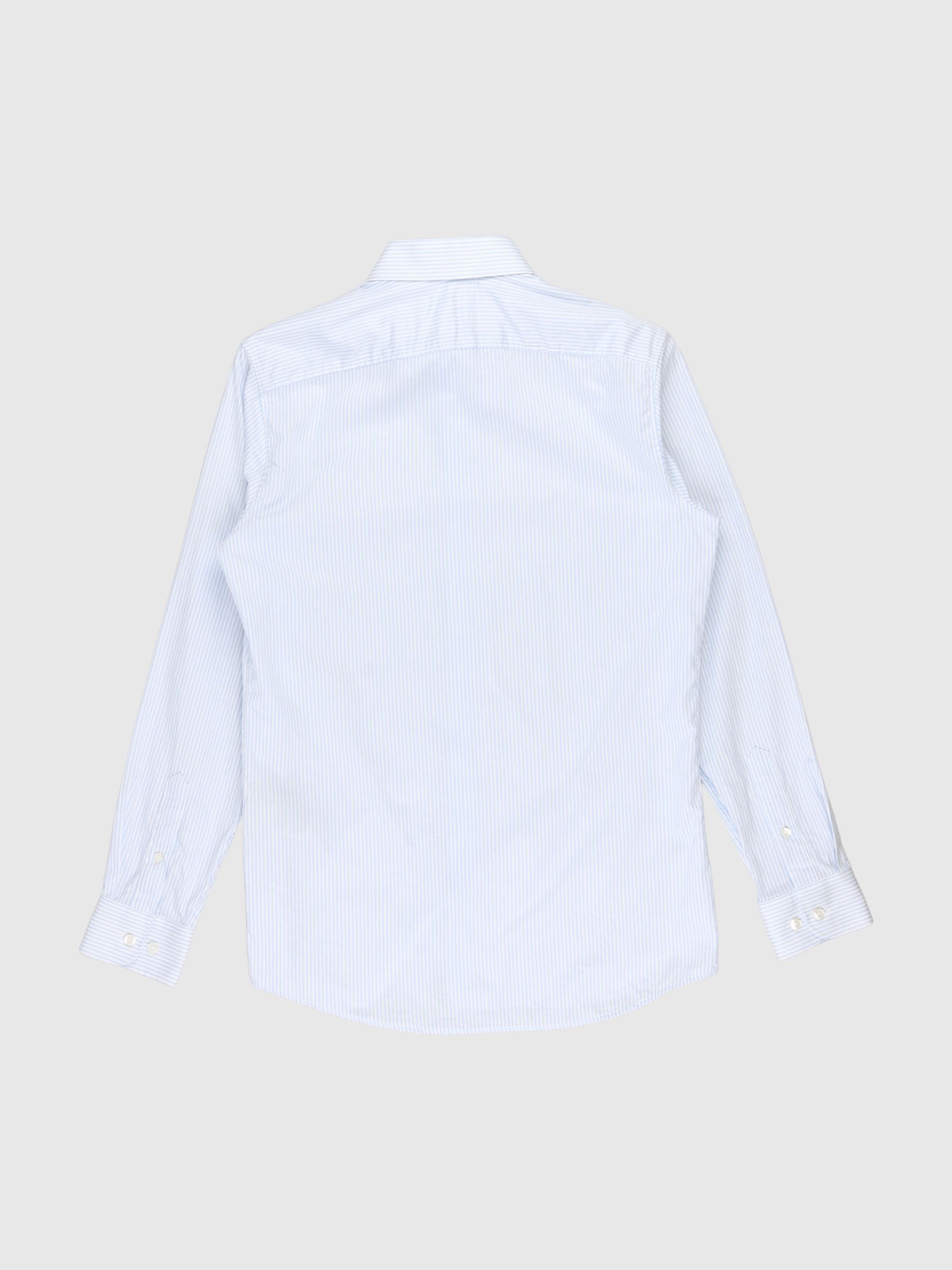 LONG SLEEVED STRIPED SLIM FIT FORMAL SHIRT, Skyway, highres