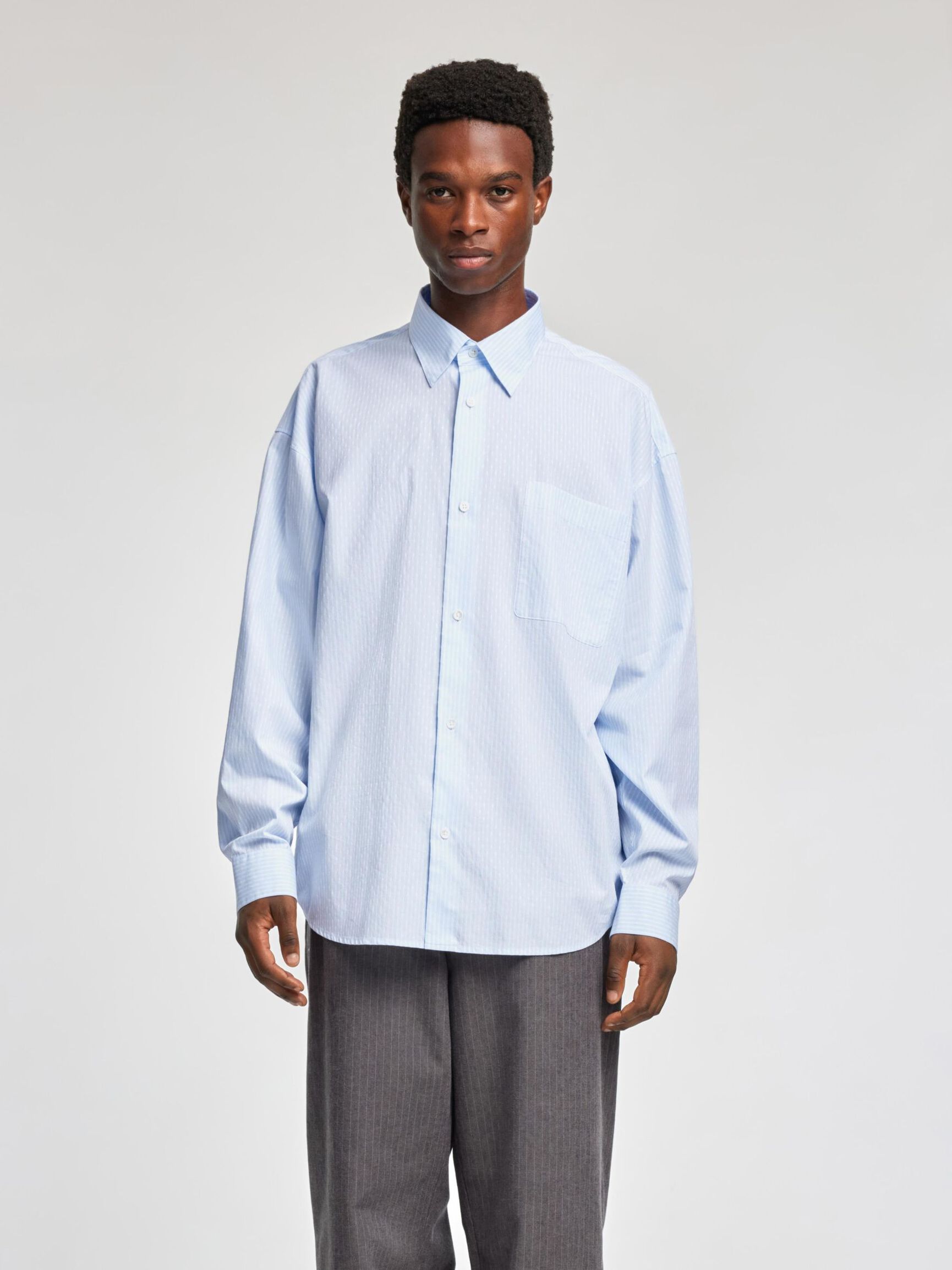 RELAXED FIT SHIRT, Light Blue, highres
