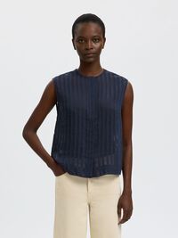 OVERSIZED FIT MOUWLOOS HEMD, Dark Sapphire, highres