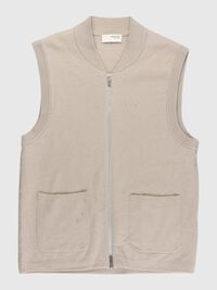 MERINO WOOL GILET, Pure Cashmere, highres