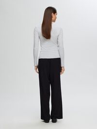 STRIBET LANGÆRMET T-SHIRT, Light Grey Melange, highres