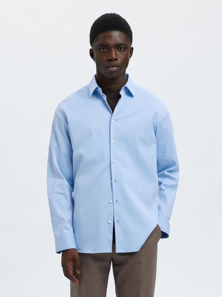 Selected SLIM FIT STRETCH SHIRT, Light Blue, highres - 16092939_LightBlue_1159402_003.jpg