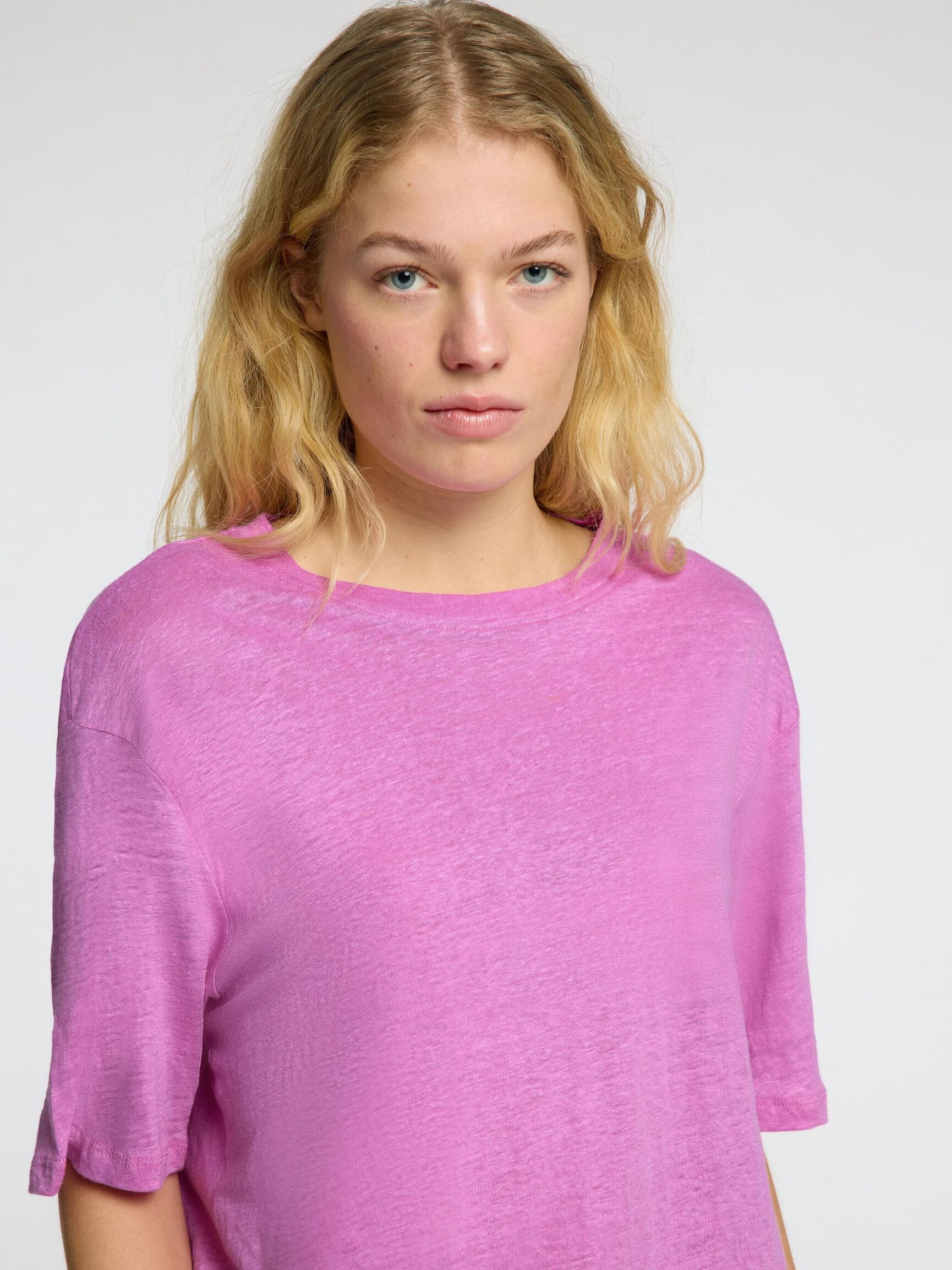 LINNEN T-SHIRT, First Bloom, highres