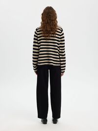 ULDBLANDING STRIKKET CARDIGAN, Black, highres