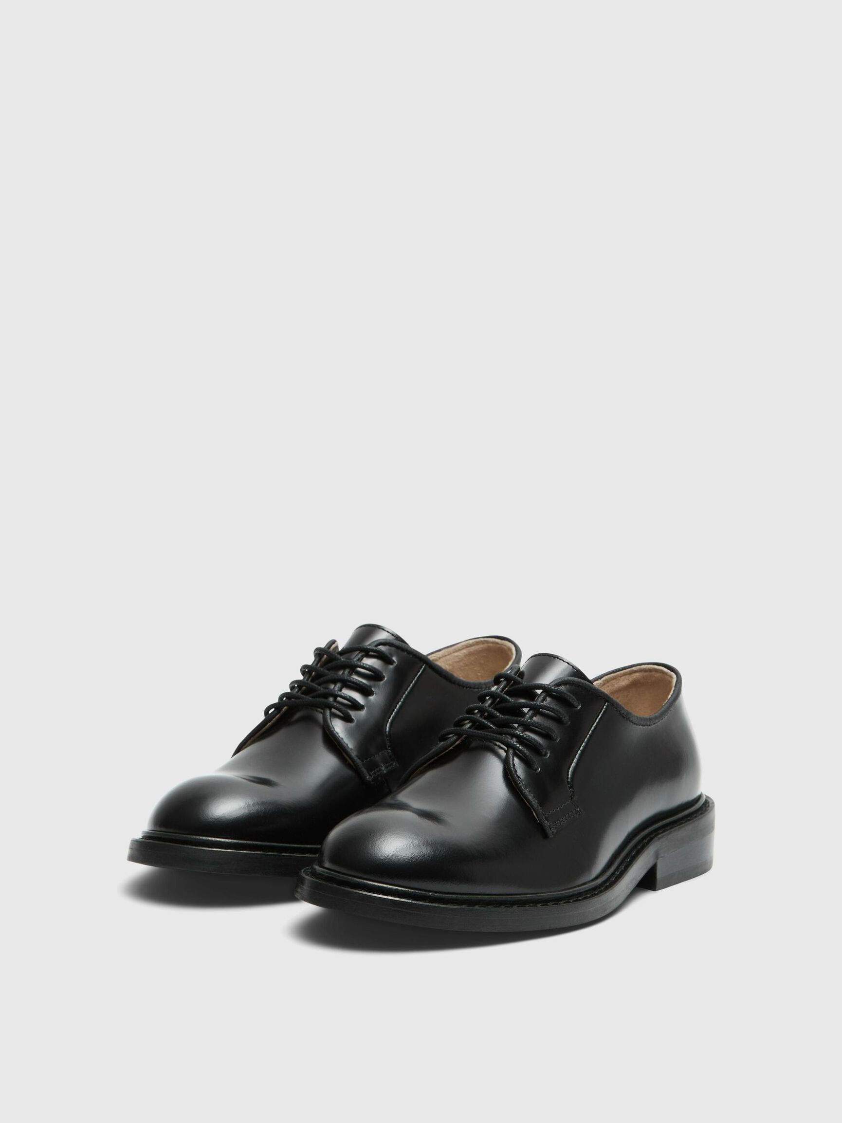 SCARPE DERBY IN PELLE, Black, highres