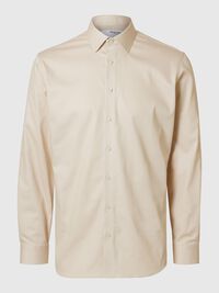 SLIM FIT SKJORTE, Oatmeal, highres