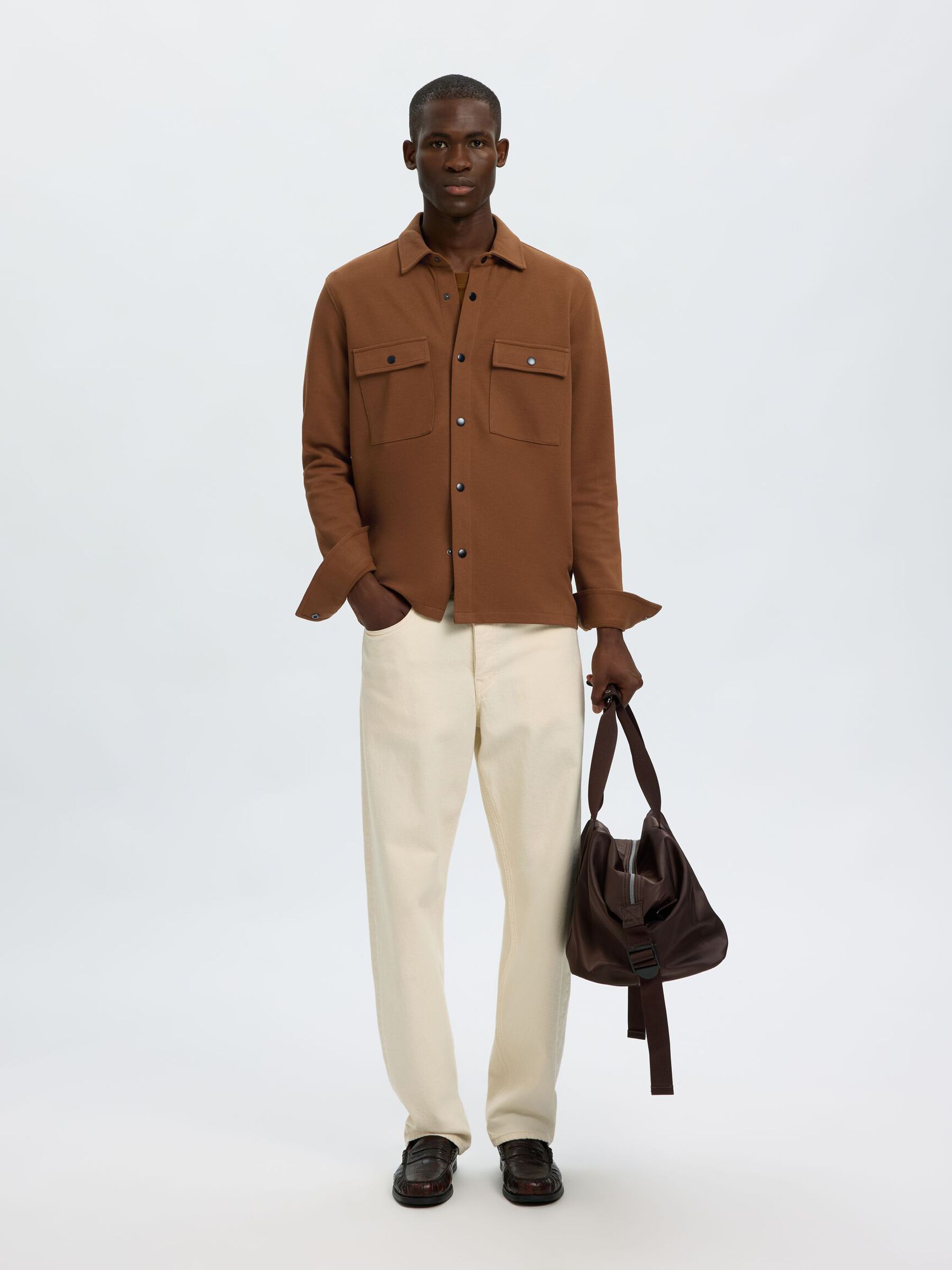 CLASSIC OVERSHIRT, Toffee, highres