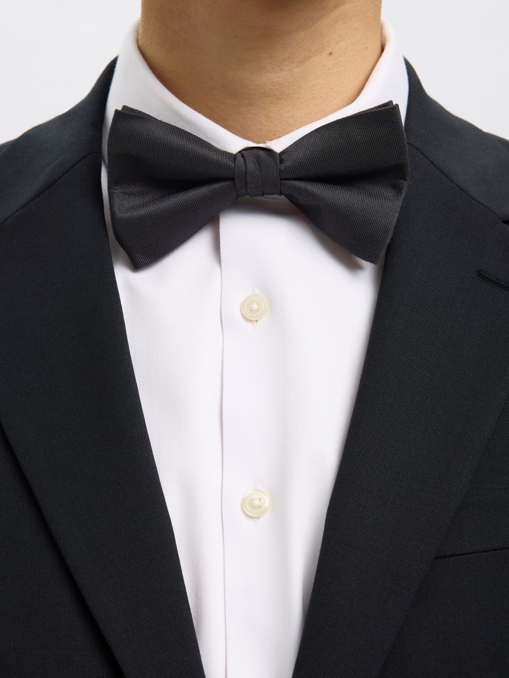 PLAIN BOW TIE, Black, highres