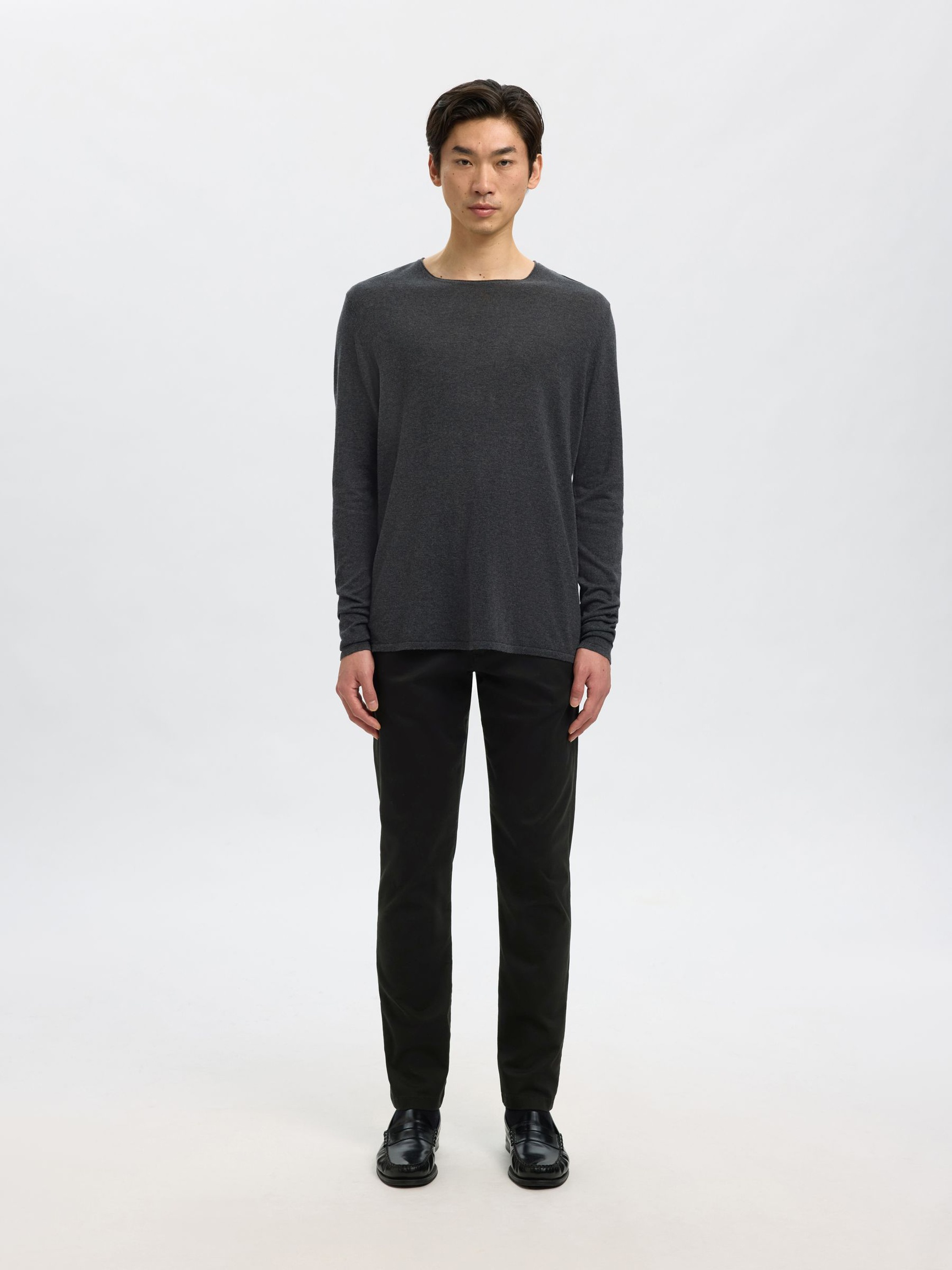 175 SLIM FIT FLEX CHINOS, Black, highres