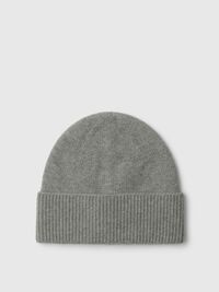CASHMERE BEANIE, Light Grey Melange, highres