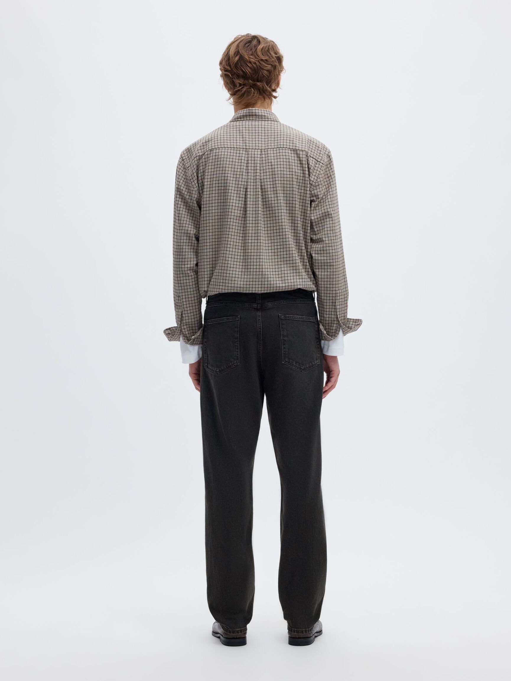 190 TAPERED FIT JEANS, Black Denim, highres